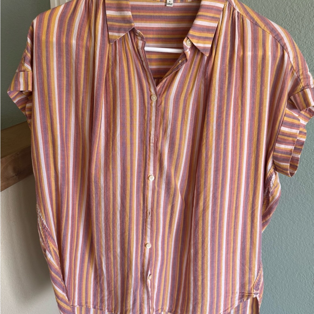 Madewell Multicolor Striped Button-Up Top